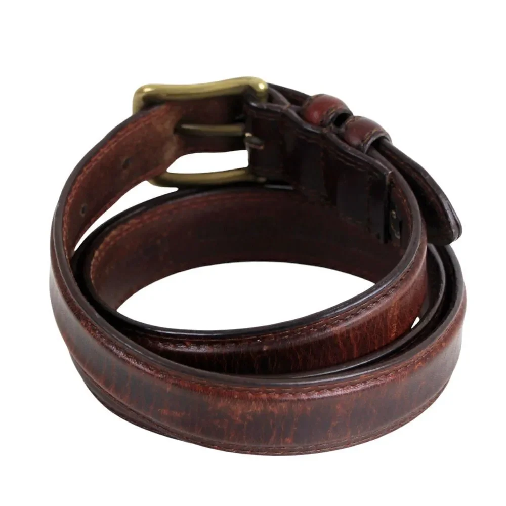 CLASSIC OIL TANNED BROWN REAL LEATHER 1 1/8